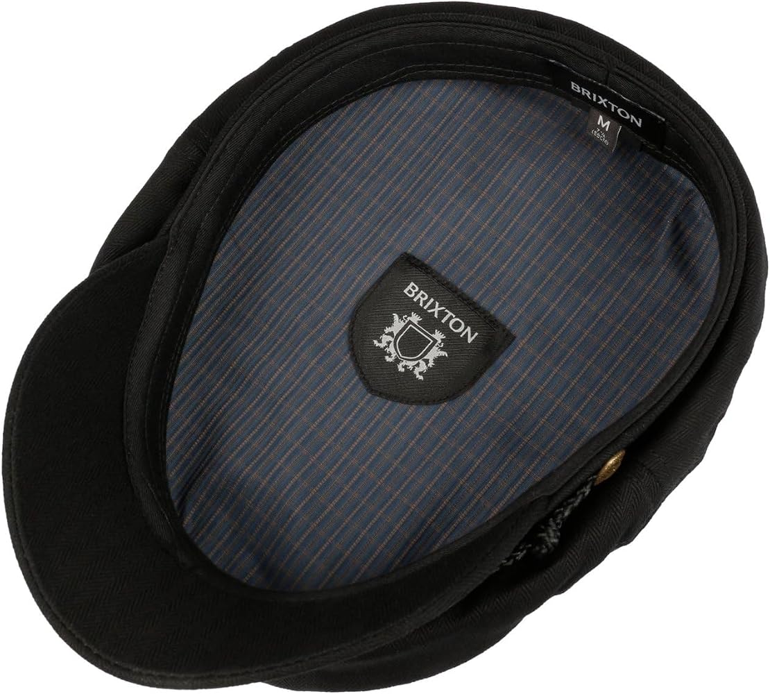 Herringbone Pattern Cotton Fiddler Cap by BRIXTON HATS at Amazon